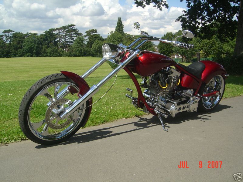 Red Chopper Harley Davidson Street Fighter 