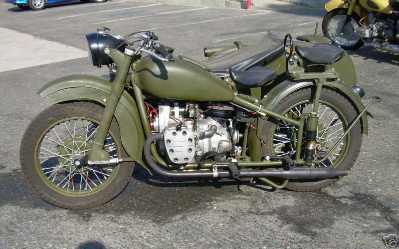 K750 dnepr bmw r71 military motorcycle with sidecar #3